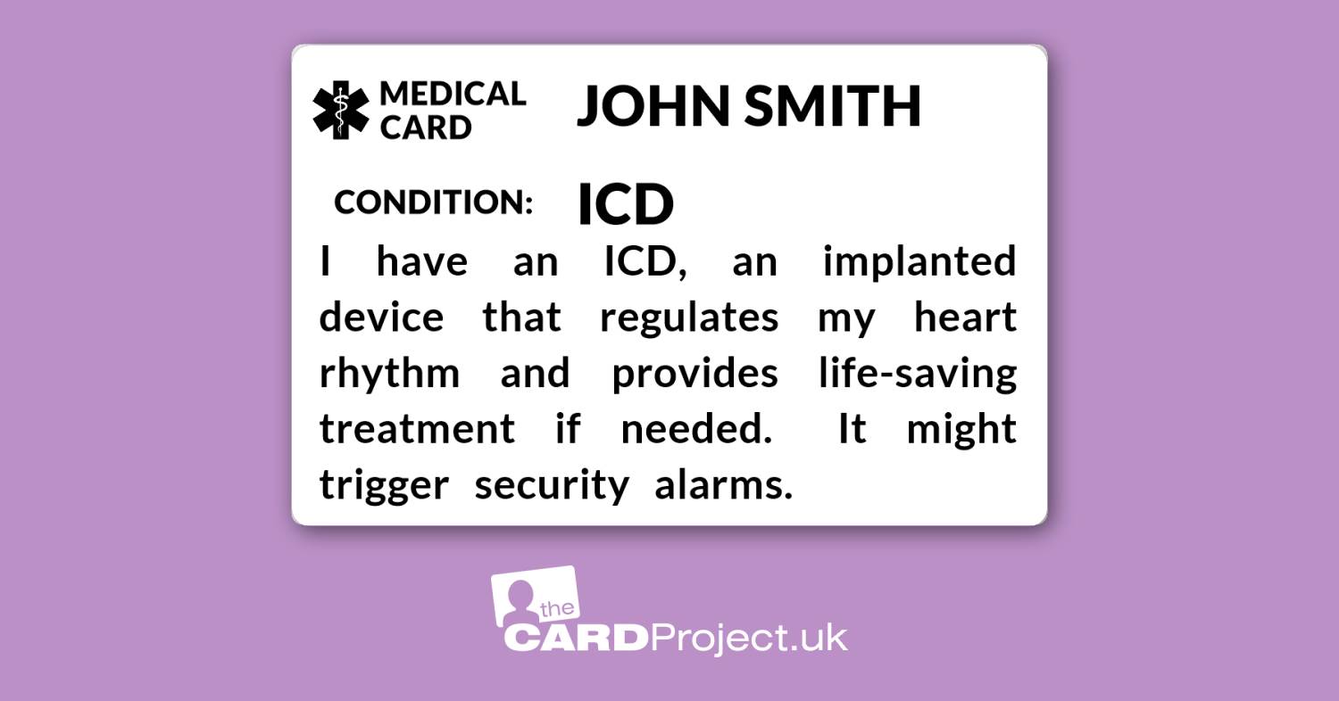 ICD Mono Medical Card (FRONT)